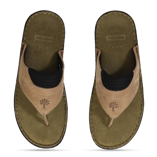 Image of Woodland Men Khaki Slippers