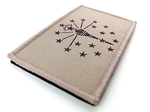 Jbcd 3 Pack Indiana Flag Patch States Flags Tactical Patch Pride Flag Patch For Clothes Hat Patch Team Military Patches #TOP4