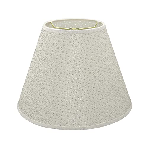 Image of Aspen Creative 32627 Transitional Hardback Empire Shaped Spider Construction Lamp Shade in Ivory, 12 inch wide (6 inch x 12 inch x 9 inch)