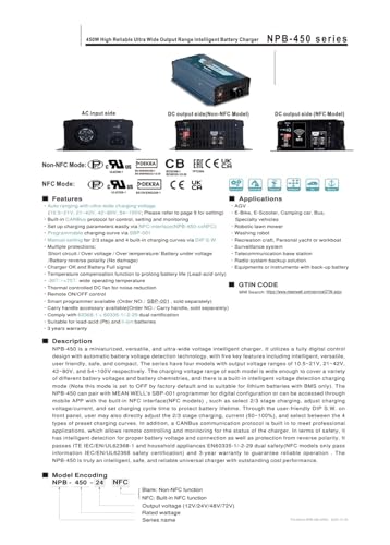 Alimentation à découpage 450 W NPB-450-12 pour l'autonomie énergétique en atelier et garage - 3