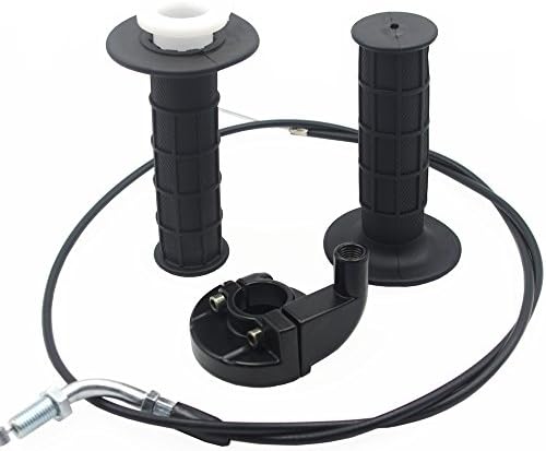 Royitay Twist Throttle Assembly Handle Grips and Throttle Cable Replacement for 50cc 110cc 125cc 150cc 250cc Dirt Bike Quad ATV Pit Pro Mini Bike fit for 7/8" 22mm Bar