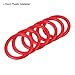 PATIKIL Carnival Ring-Toss Rings Set 4cm 6mm 8cm, 18 Pack Plastic Hoop for Outdoor Party Favor Game Booth, Red