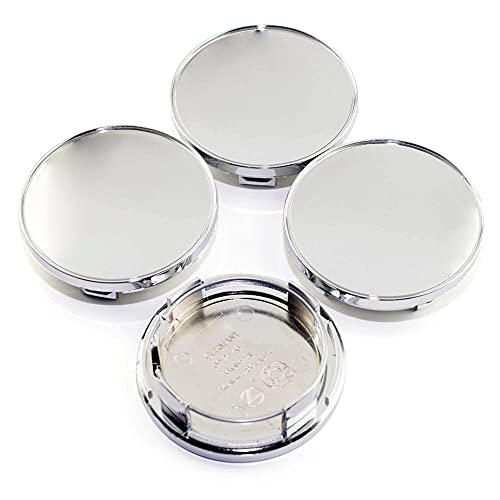 Set of 4 Wheel Center Caps Chrome Silver 70.6mm (2.78in)/60.6mm (2.39in) for BBS RM RS #09.24.467 #09.24.486 #09.24.494 #56.24.120