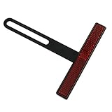 Motorrad Reflektor hinten schmal rot mit T-Halter 100x13mm Rückstrahler Katzenauge Roller Quad E-geprüft