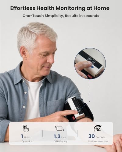 Image of Wellue BP2A Smart Blood Pressure Monitor - Wireless Uppr Arm Cuff Bluetooth BP Machine with One Piece Design, Stores Historical Data and Connects Easily to The APP for iOS & Android
