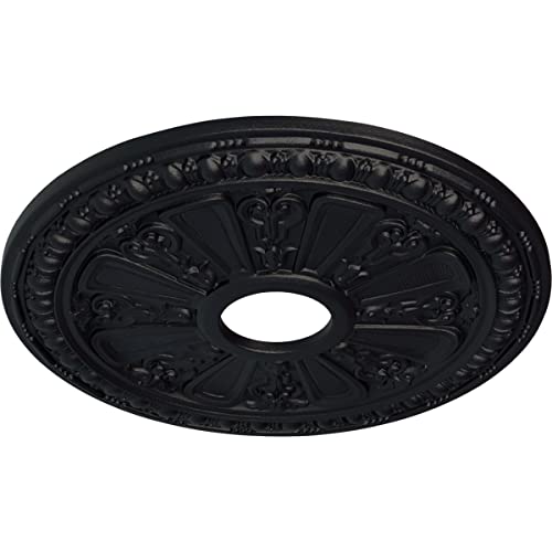 Image of Ekena Millwork CM18RASGS Raymond Ceiling Medallion, Steel Gray