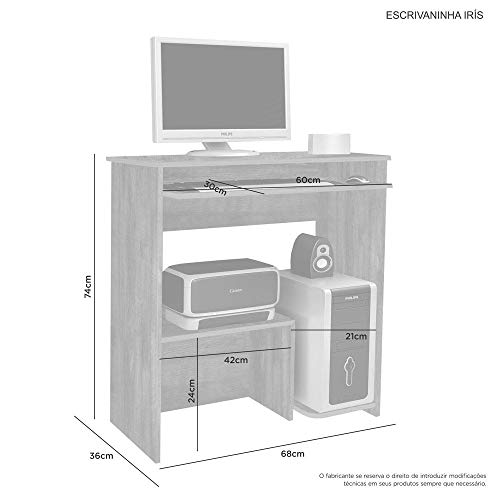 Mesa Para Computador Com Suporte Para Teclado Iris Branco Jcm