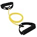 REEHUT Single Resistance Band, Exercise Tube - with Door Anchor and Manual, for Resistance Training, Physical Therapy, Home Workouts, Fitness, Pilates,Boxing Strength Training - Yellow