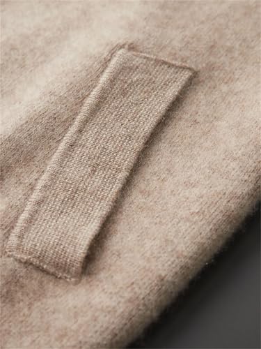 Men's Cashmere Knit Cardigan Sweater Zipper Long Sleeve Fall Winter Color Matching Warm Outerwear4