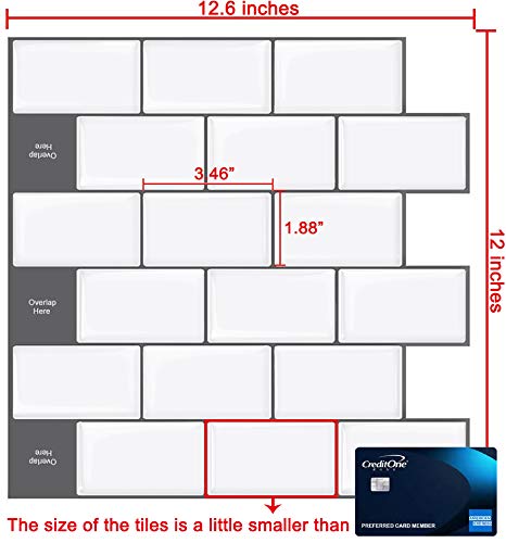 Upgraded, STICKGOO 10-Sheet Peel and Stick Subway Tile Backsplash, 13