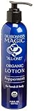 Dr. Bronner's & All-One Organic Lotion for Hands & Body, Peppermint, 8-Ounce Pump Bottles (Pack of 2)