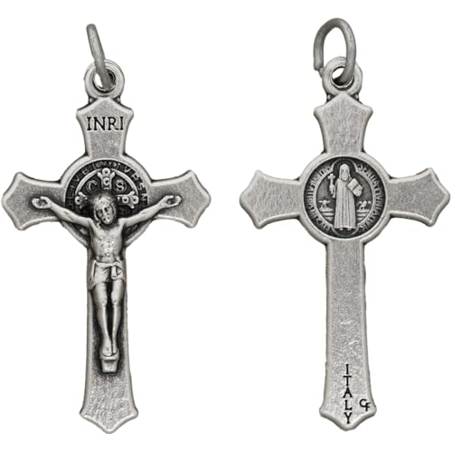 St. Benedict Crucifix Necklace with Miraculous Medal for Men & Women, 24" Ball Chain | Catholic Cross Necklace, Christian Jewelry4