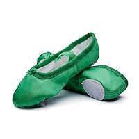 Ballet Shoes for Girls Toddler Cheer Shoes Green Costume Slippers 8 M US Toddler