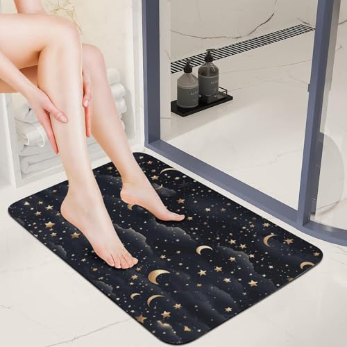 Tapis absorbant l'eau en diatomée antidérapant lune