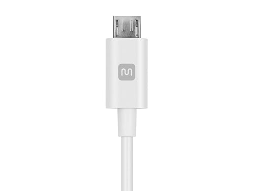 Miniatura 5 de Monoprice Cable USB-A a Micro B - 3 pies - Blanco, cabezales de conector de policarbonato, 2.4A, 2230AWG - Serie Select