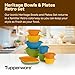 Tupperware Heritage Retro Collection, Bowls & Plates, 20 Piece Food Storage Container Set in Retro Colors, Dishwasher Safe and BPA Free
