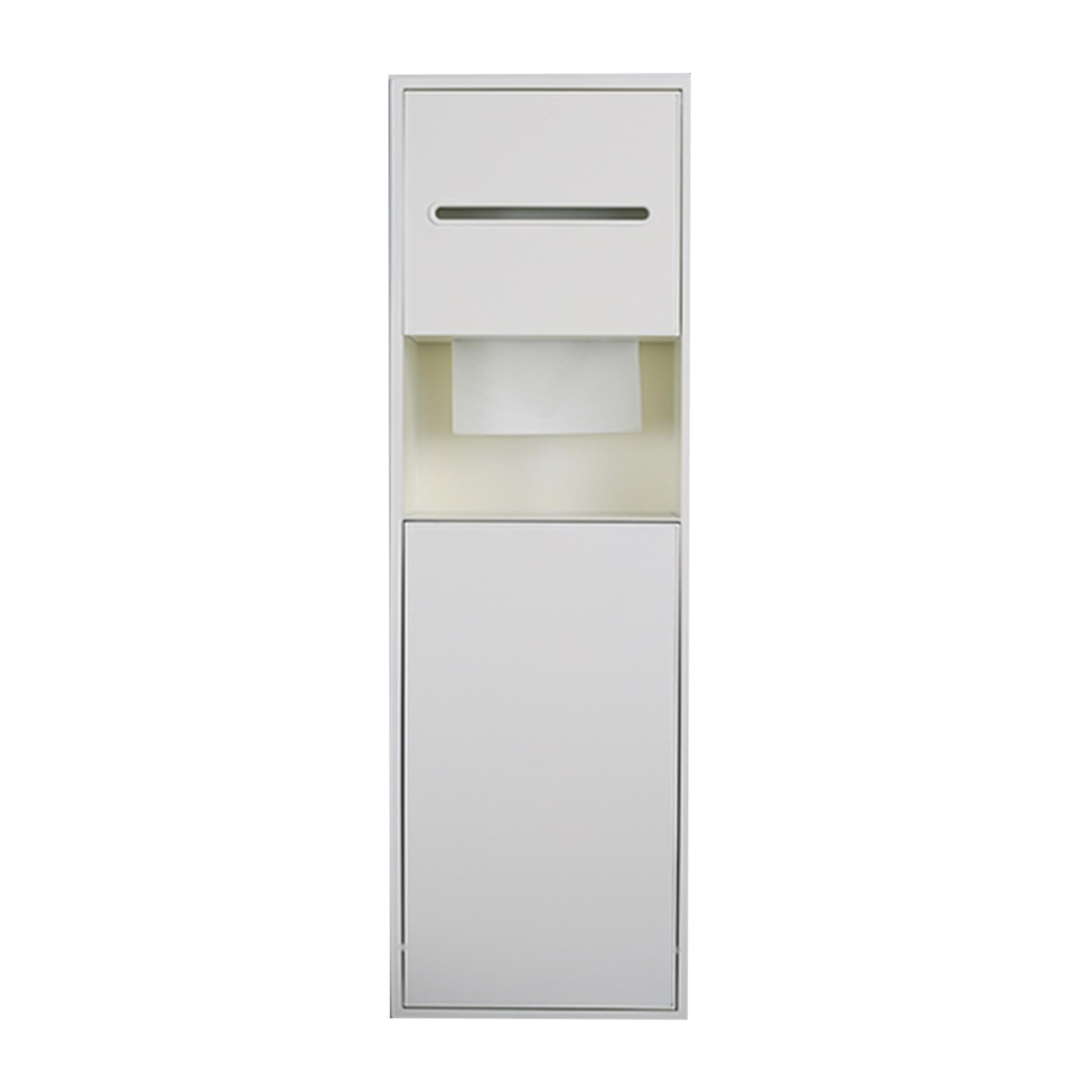 inless Steel Bathroom Toilettenpapierhalter und Dusche, mit Mülleimer und WC-Bürste, modernes weißes Design