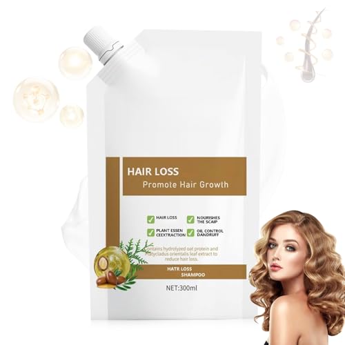 300ML Anti-Hair Fall Hair Loss Shampoo, Anti-Hair Fall Promote Hair Growth Shampoo for Women Men Hair Loss,Rich in Various Plant Extracts, Moisturizing & Promoting Hair Growth(1pcs)