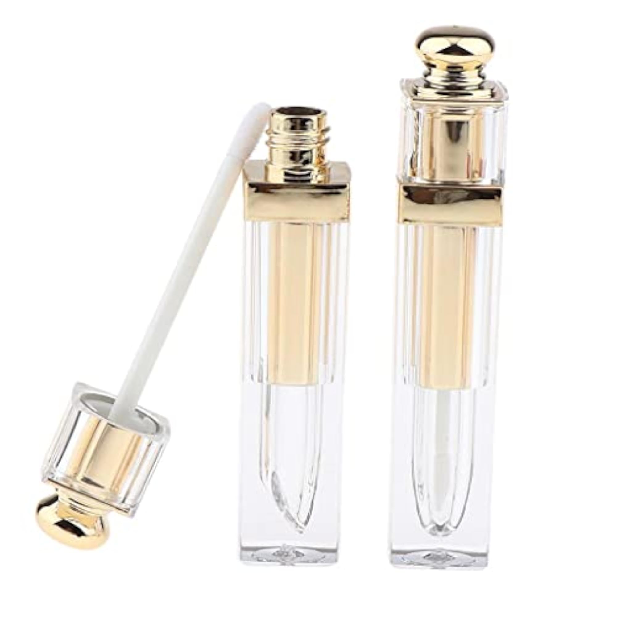 2x2pcs PP Empty Lip Gloss Tubes Lipstick Container