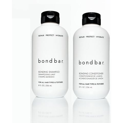 Bondbar Repairing Shampoo & Conditioner, Protects, Strengthens & Hydrates All Hair Types & Textures, Prevents Flyaways & Frizz, Adds Moisture & Shine, Vegan, Cruelty-Free, 8 Fl. Oz. Cover