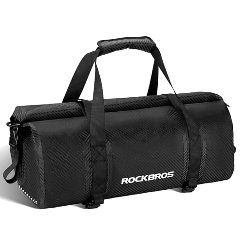 ROCKBROS Borsa Moto da Sella, Borsone Posteriore per Motocicletta, 100% Impermeabile, Vagligia Viaggio per Motociclismo Trekking Ciclismo Campeggio Outdoor, Grande Capacità 20-60L
