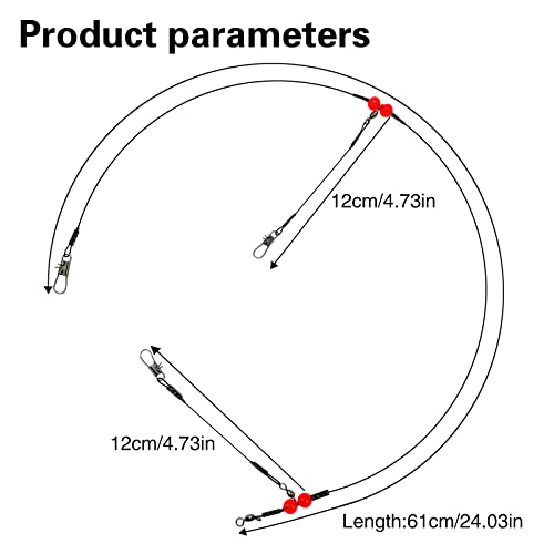 Yoto Fishing Leaders,Stainless Steel Tackle Rig With Tackle Lure Swivels Snaps, Saltwater Rig Wire Leader Fishing Leader Wire Bottom Rigs For Saltwater #TOP4