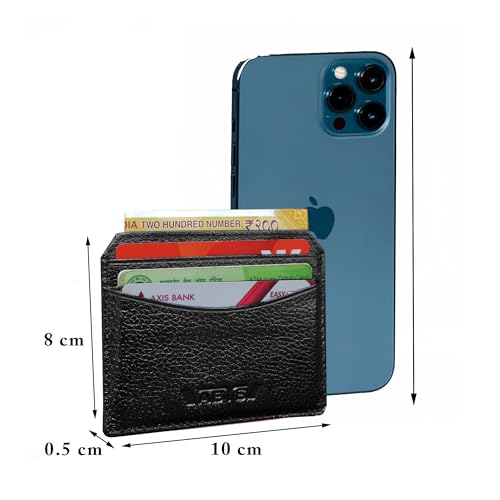 Image of ABYS Genuine Leather Brown Money Clip||Card Case||Pocket Wallet for Men & Women