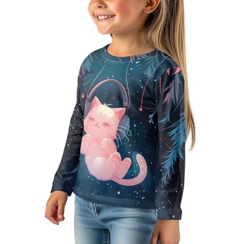 Tops for Girls 3-16 Years Old Long Sleeve Shirts for Kids Crewneck T Shirt Cute Girls Blouse for Casual Holiday4