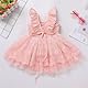 Baby M?dchen Kleid Neugeborenes Taufkleid S?ugling Spitzenkleid Sommer ?rmellos Partykleid 1. Geburtstag Outfit Baumwolle Prinzessin T?t? T?llkleid Festliches Festkleid Abendkleid Rosa 6-12 Monate
