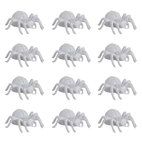 Packung mit 12 Spinnen, LED, Spinnen, Nachtlicht, Dekoration, Nacht, für Fenster, Tisch, Dekoration, Party, Innen und Außen Packung mit 12 Spinnen, LED, Spinnen, Nachtlicht, Dekoration, Nacht, für Fenster, Tisch, Dekoration, Party, Innen und Außen