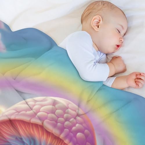 Couverture polaire champignons couverture en flannel douce lit moelleux et chaud - 5
