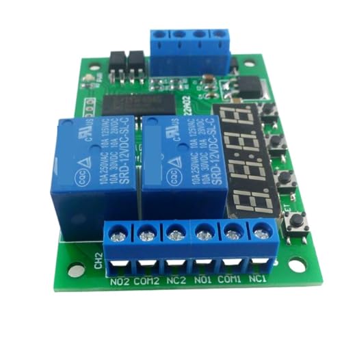 Relais temporisé 12V DC multi-fonction delay relay timer switch 2CH - 4