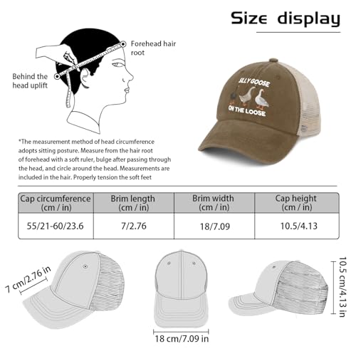 Image of Funny Silly Goose Hat Silly Goosee On The Loose Hat for Women Dad Hats Funny Hats