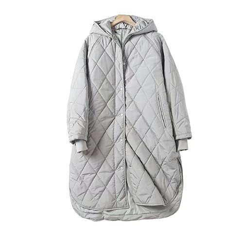 Sunaei Women Waterproof Oversized Rain Coat Long Hooded Quilted Down Jacket Womens Outdoor Travel Windbreaker With Pockets #TOP5