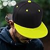YeeHeen Snapback Hat Flat Bill Visor Hats Adjustable Hip Hop Baseball Cap for Women Men Black Yellow #2