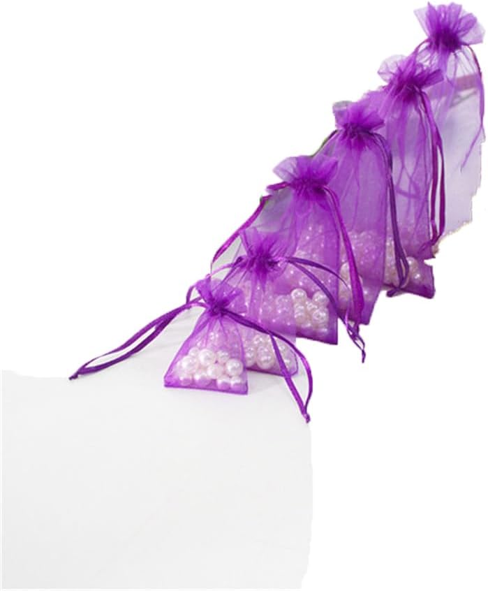 Hamthuit 25/50 Pcs Organza Bag Jewelry Packaging Bags Wedding Decoration Party Candy Organza Gift Bags