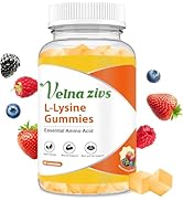 Vegan &amp; Non-GMO L-Lysine Gummies 1000mg with Vitamin C &amp; B6 – Essential Amino Acid for Skin, Lips...