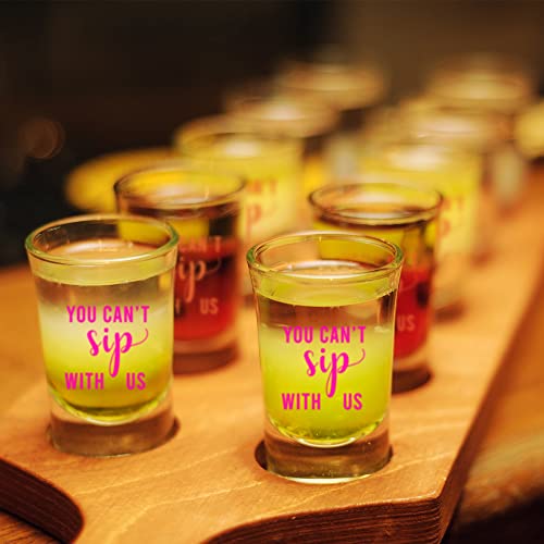 You Can't Sip With Us - 1.75Oz Purple Shot Glasses - Set Of 12 Perfect Birthday Shot Glasses, Bachelorette Party Shot Glasses, Funny Shot Glasses For Adults, Birthday Shot Glass, Cute Shot Glasses #TOP4