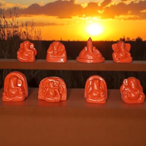 Image of KariGhar Ashtavinayak Ganesh Ji /Ganpati Bappa Murti Perfect for Office Table,Study Table, House Warming, Home, Puja Ghar, Decoration & Gifting 2 inch Religious