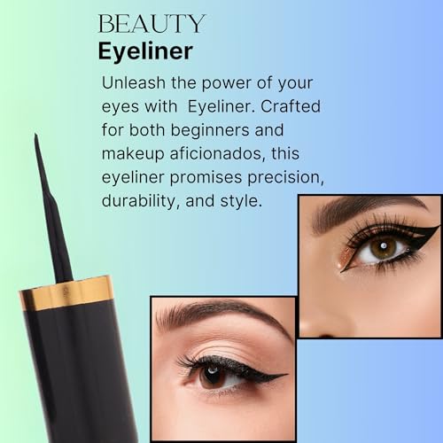 Image of Bold Eyeliner Intense Black, Waterproof Liquid Liner All-Day Smudge-Free Wear Precise Felt Tip 7ml