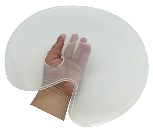 Easyou High Grade Nonstick Plastic Palette Large Palette with Thumb Hole Plastic White Transparent Paint Tray (1pcs/pack) 12"x16.7"
