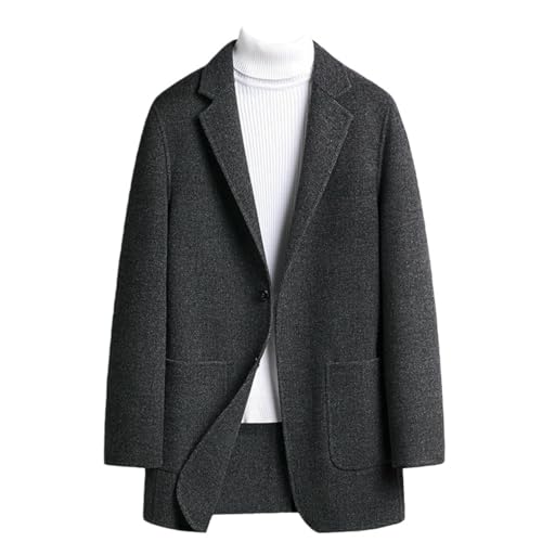 Veste en cachemire homme élégante en tweed double face coupe ajustée