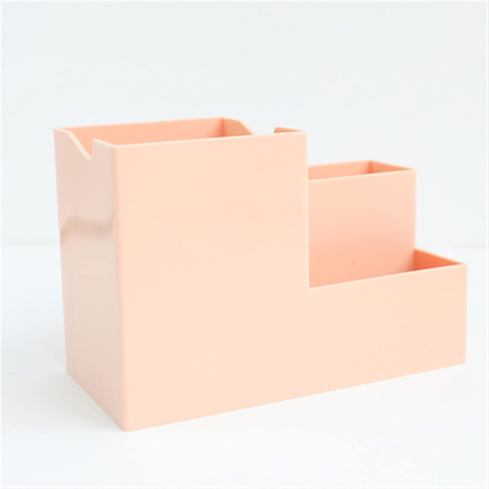 Organizzatore da scrivania, Contenitore portapenne da scrivania Multifunzione a 4 Griglie, Organizer da scrivania, portapenne Quadrato, portapenne in plastica, 1 portapenne(Pink)