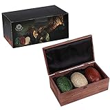 FOLE Game of Thrones Dragon Eggs in Wooden Crate - Set of 3 - GOT Decor Merchandise Collectible Gift - 6 Inches Tall Eggs - Premium