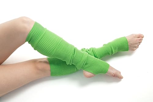 Image of Leg Warmers & Socks for Women's Dance & Yoga - Open Toe & Heel - Eighty's 80s Ribbed Party & Sports Socks