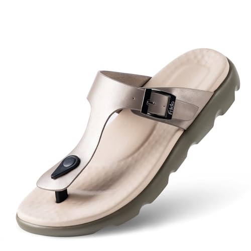 Image of Frido Cloud Comfort Orthopaedic Sandals for Women | Arch Support & Heel Cushion | Anti-Slip Sole, Adjustable Buckle | Lightweight Soft PU Footbed | Available in Open Toe & Toe Separator Style