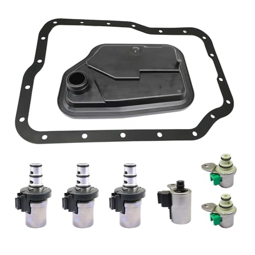 SecosAutoparts 4F27E Transmission Shift Solenoid & Filter Kit Fit for Mazda Protege 3 5 6 1999-2010 Compatible with Ford Focus Transit Connect 2000-2013 Replace# XS4Z7A098AB FN01-21-500 4F27E