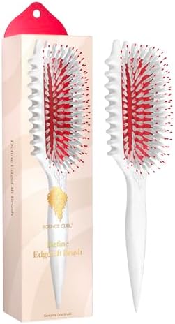 Bounce Curl Define EdgeLift Brush, 5-in-1 Tool for Effortlessly Defined Curls, Waves & Coils, Reduces Frizz - Cherry
