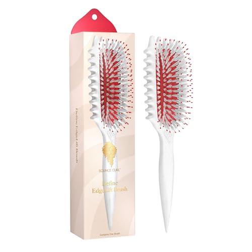 Image of Bounce Curl Define EdgeLift Brush - Curly Hair Brush for Defining Detangling and Sectioning Wavy Curly Coily Hair - Cherry