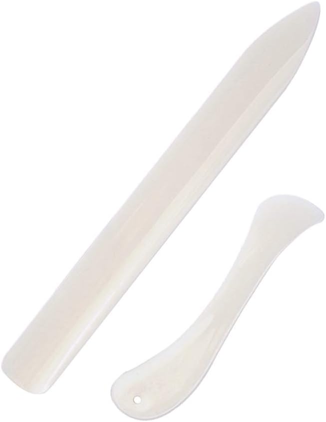 Briartw 2 Pieces Bone Folder Paper Creaser Set Scoring Tool for Paper Crafts, Bookbinding, Card Making and Office Supplies